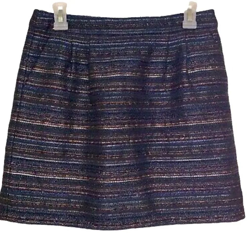 J.Crew factory new with tags tweed metallic skirt with pockets size 12